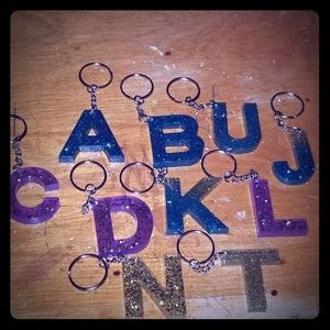 Letter keychains